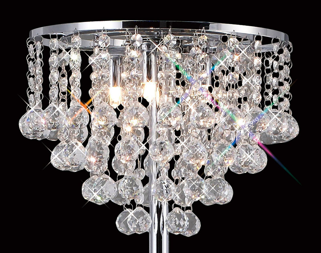Diyas - Atla Crystal Floor Lamp - Luminosity Designs Ltd