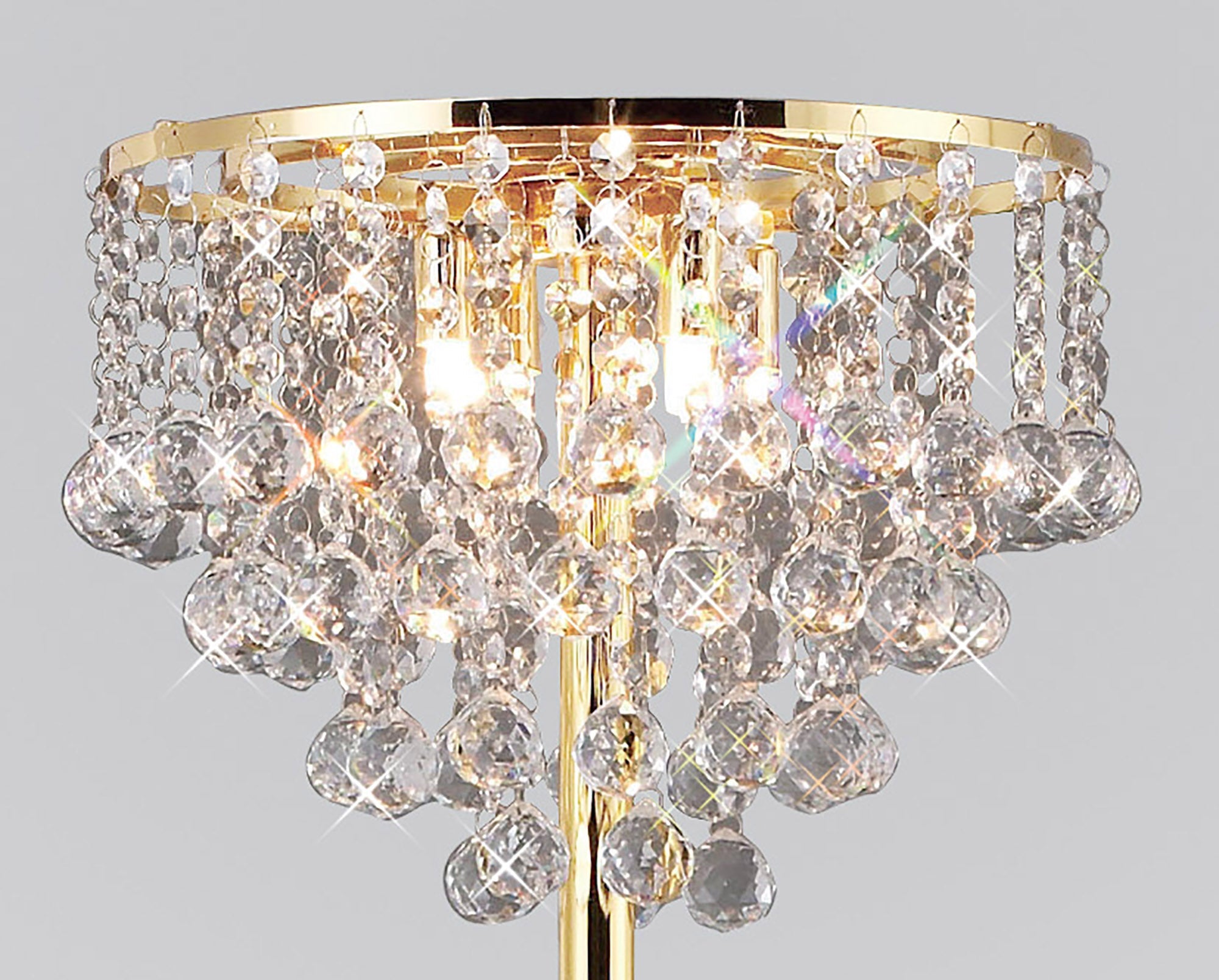 Diyas - Atla Crystal Floor Lamp - Luminosity Designs Ltd