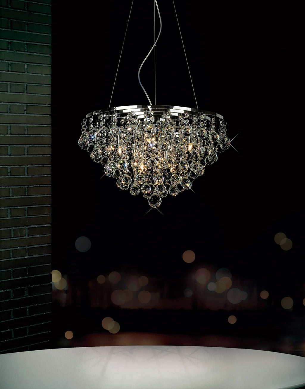 Diyas - Atla Crystal Pendant Light - Luminosity Designs Ltd