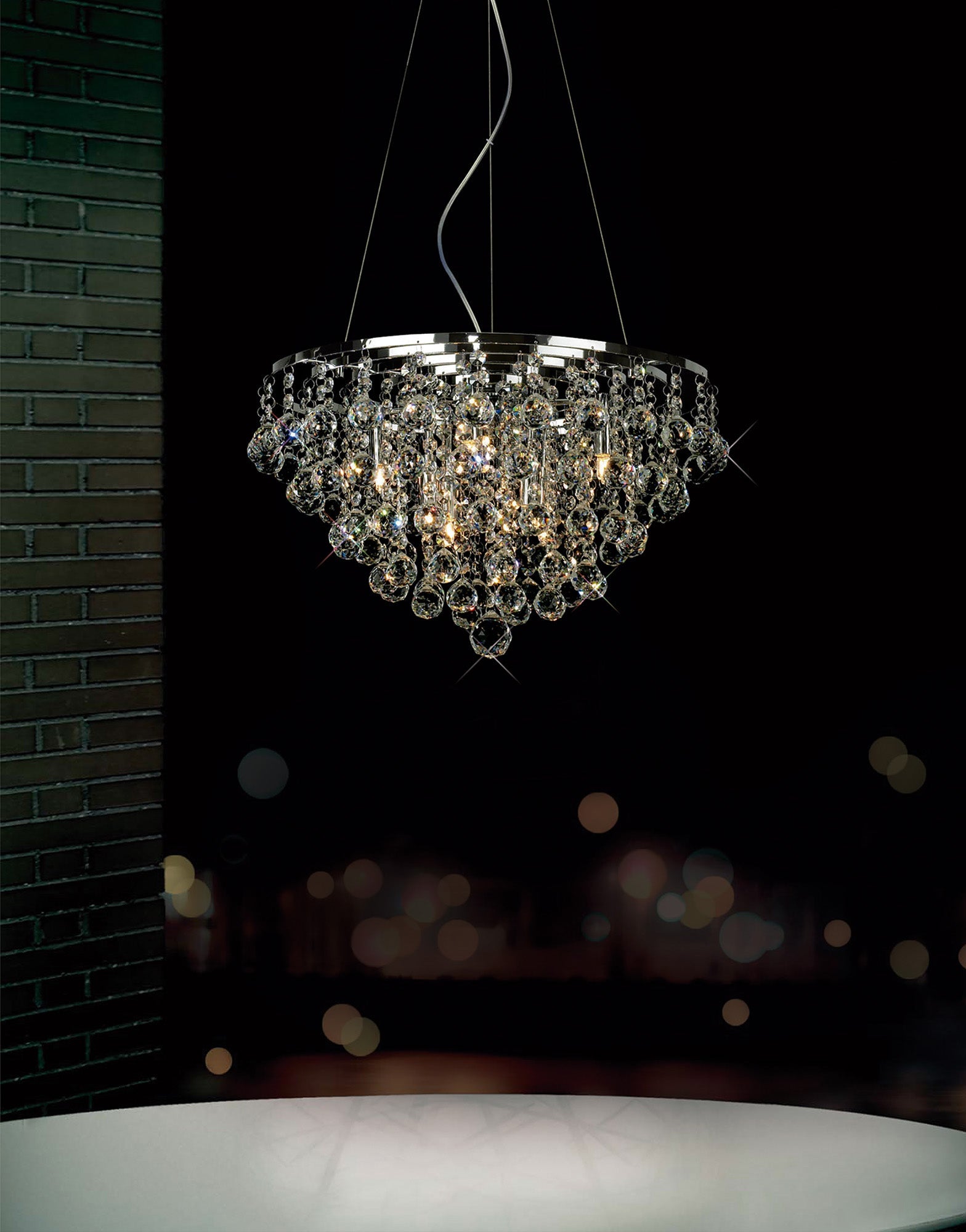 Diyas - Atla Crystal Pendant Light - Luminosity Designs Ltd