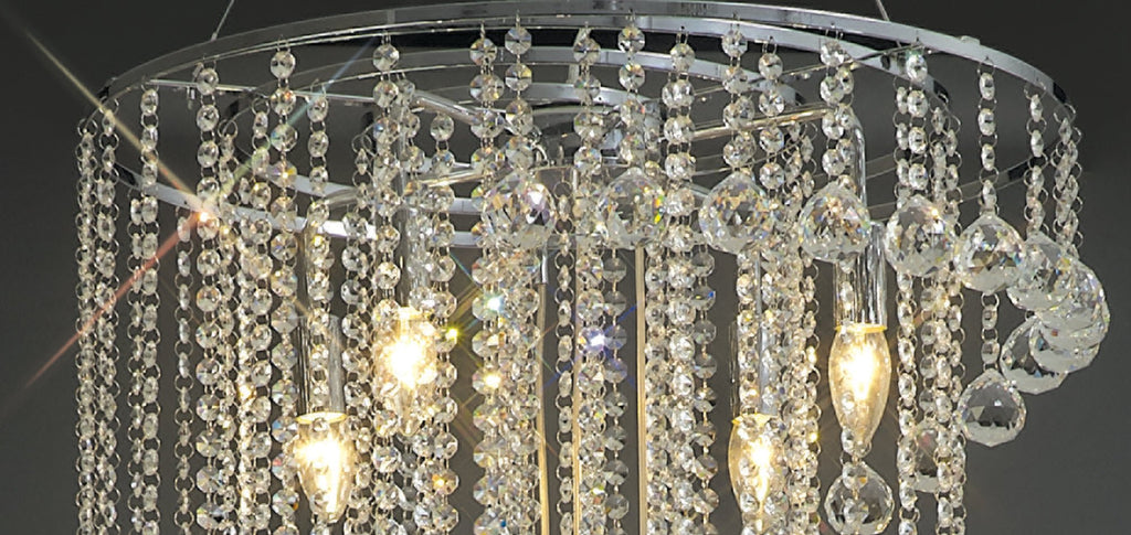 Diyas - Atla Crystal Spiral Chandelier - Luminosity Designs Ltd