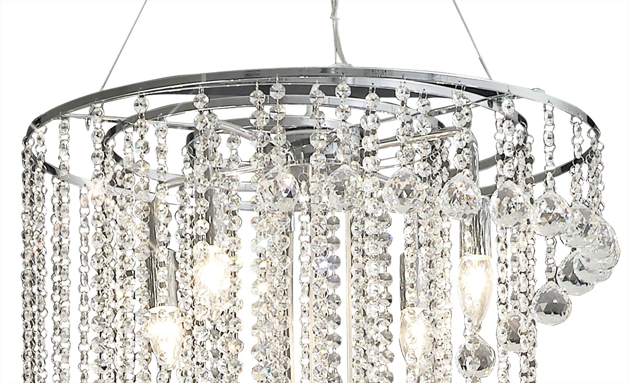 Diyas - Atla Crystal Spiral Chandelier - Luminosity Designs Ltd