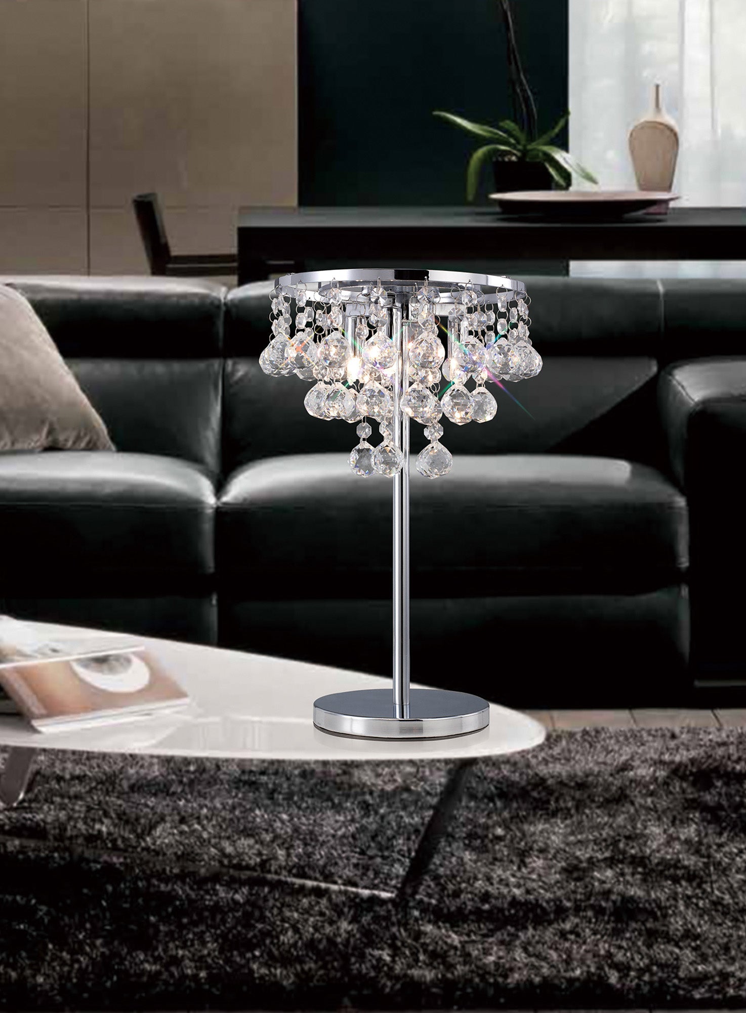 Diyas - Atla Crystal Table Lamp - Luminosity Designs Ltd