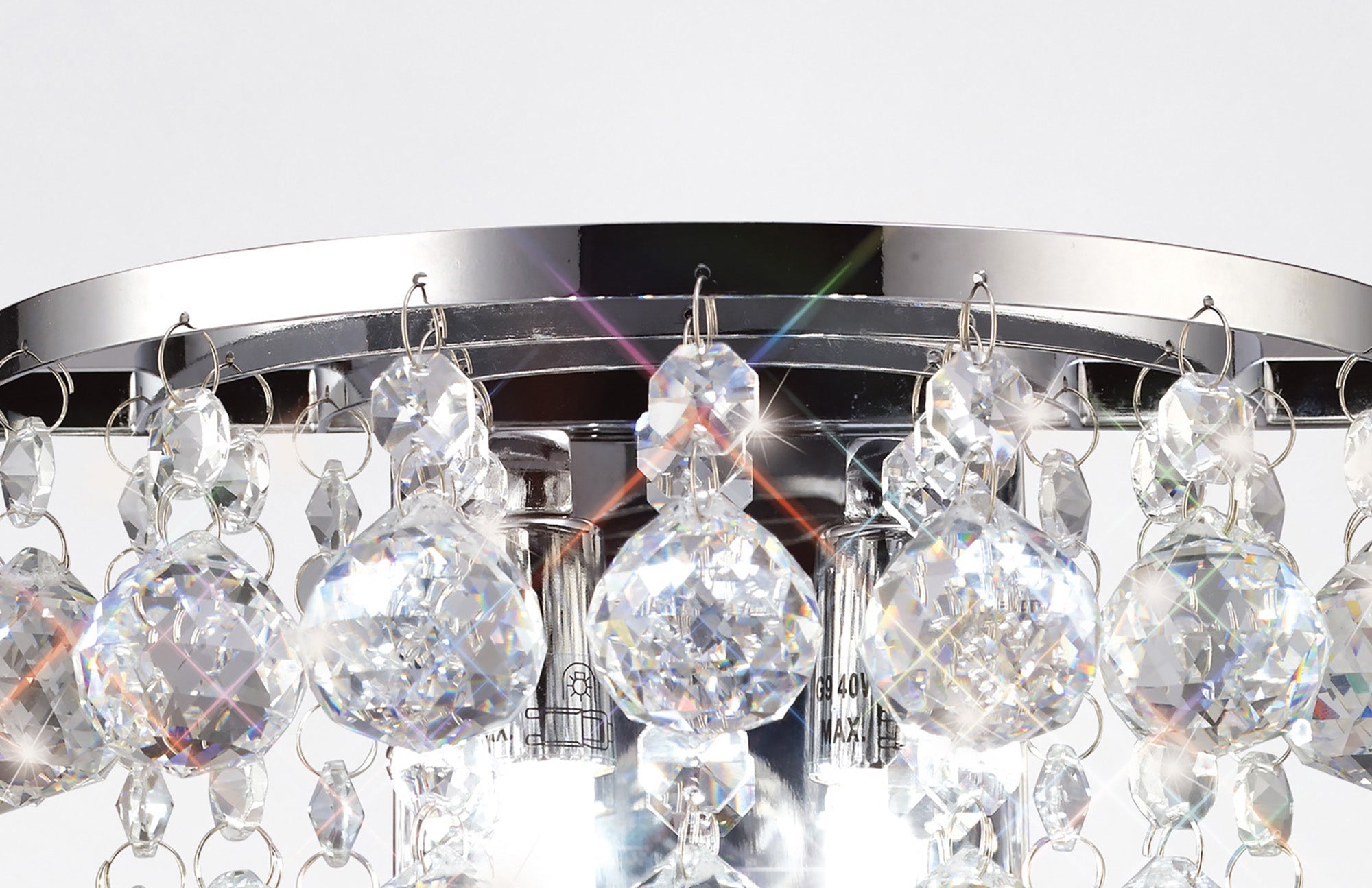 Diyas - Atla Crystal Wall Light - Luminosity Designs Ltd