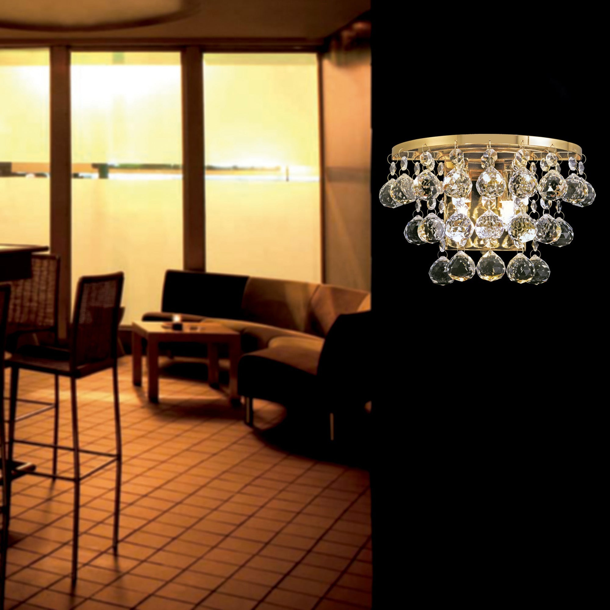 Diyas - Atla Crystal Wall Light - Luminosity Designs Ltd