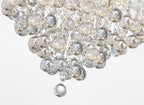 Diyas - Atla Large Semi Flush Crystal Ceiling Light - Luminosity Designs Ltd