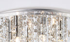 Diyas - Atla Large Semi Flush Crystal Ceiling Light - Luminosity Designs Ltd