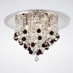 Diyas - Atla Large Semi Flush Crystal Ceiling Light - Luminosity Designs Ltd