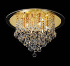 Diyas - Atla Large Semi Flush Crystal Ceiling Light - Luminosity Designs Ltd
