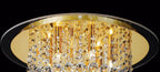 Diyas - Atla Large Semi Flush Crystal Ceiling Light - Luminosity Designs Ltd
