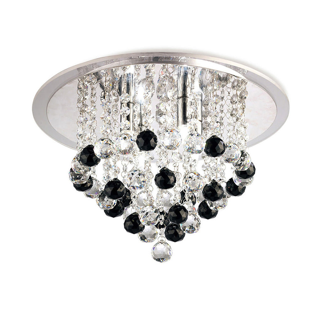Diyas - Atla Large Semi Flush Crystal Ceiling Light - Luminosity Designs Ltd