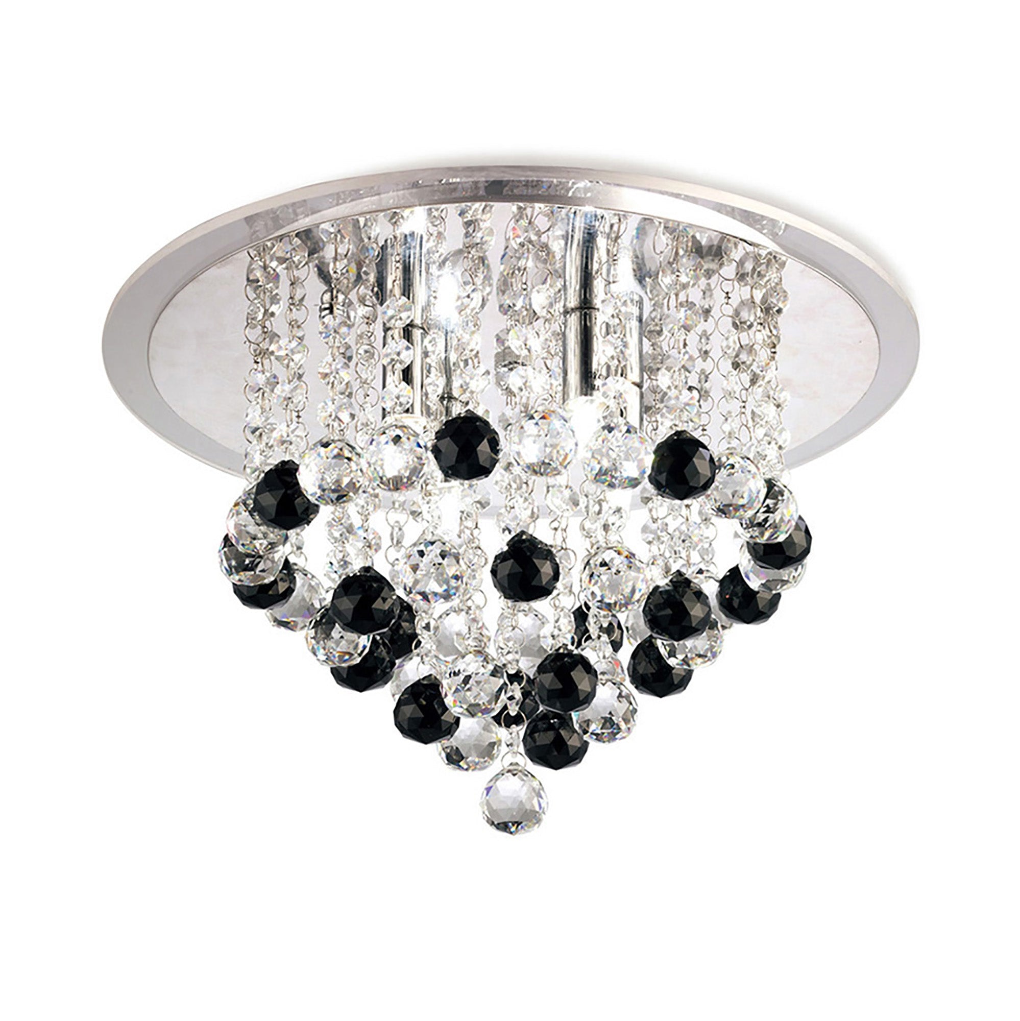 Diyas - Atla Large Semi Flush Crystal Ceiling Light - Luminosity Designs Ltd
