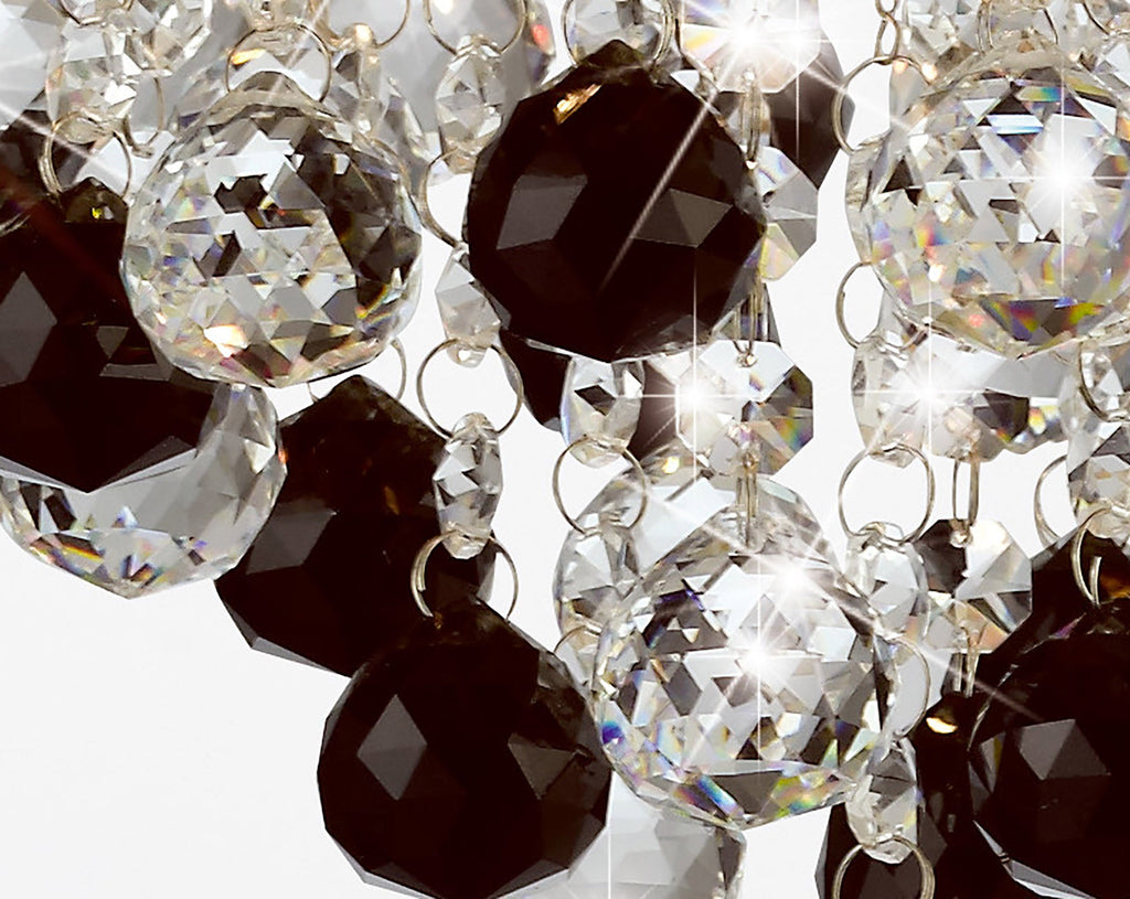 Diyas - Atla Large Semi Flush Crystal Ceiling Light - Luminosity Designs Ltd