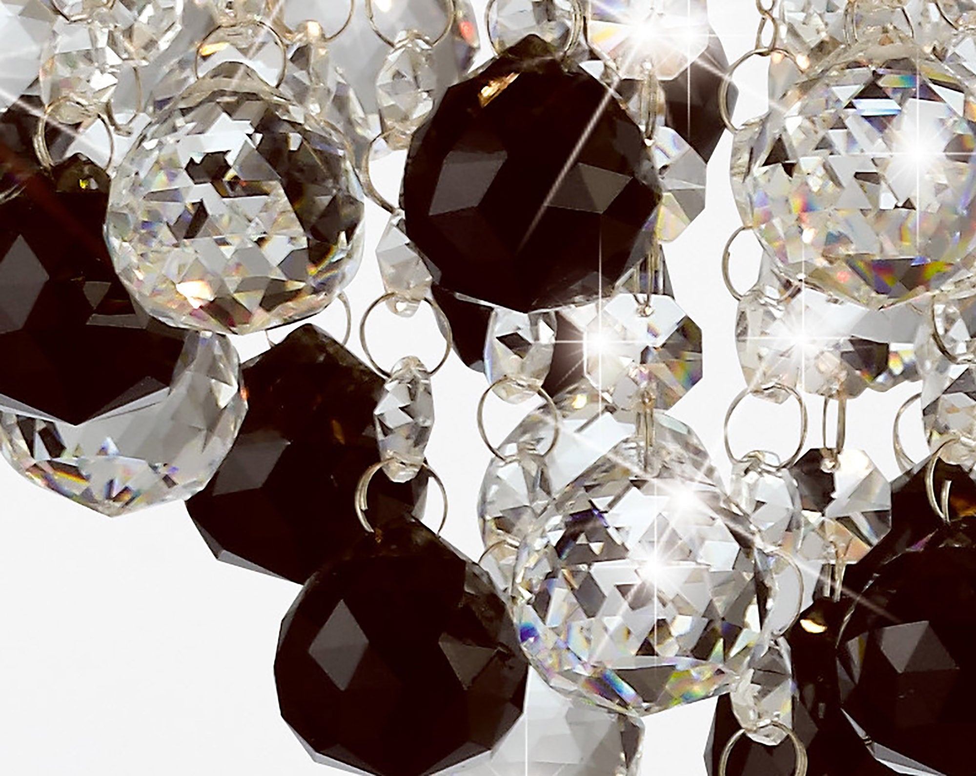 Diyas - Atla Large Semi Flush Crystal Ceiling Light - Luminosity Designs Ltd