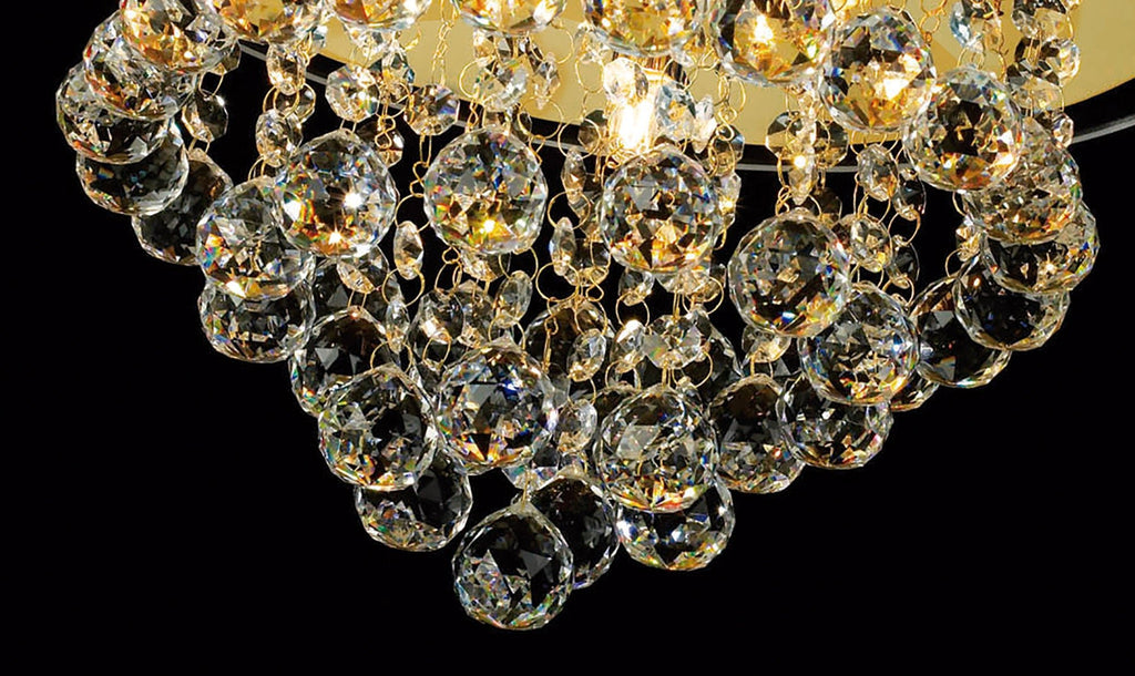 Diyas - Atla Semi Flush Crystal Ceiling Light - Luminosity Designs Ltd