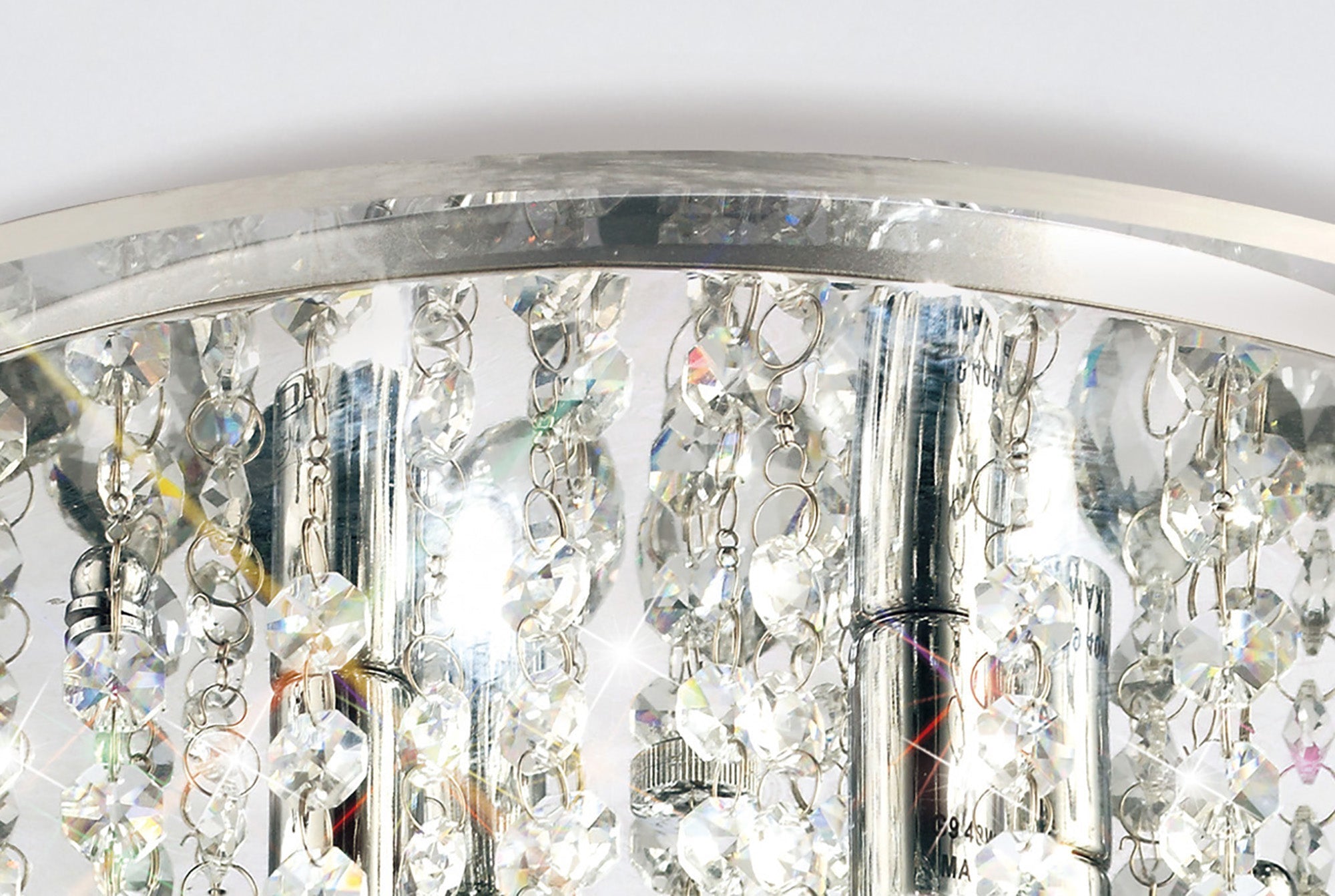 Diyas - Atla Semi Flush Crystal Ceiling Light - Luminosity Designs Ltd