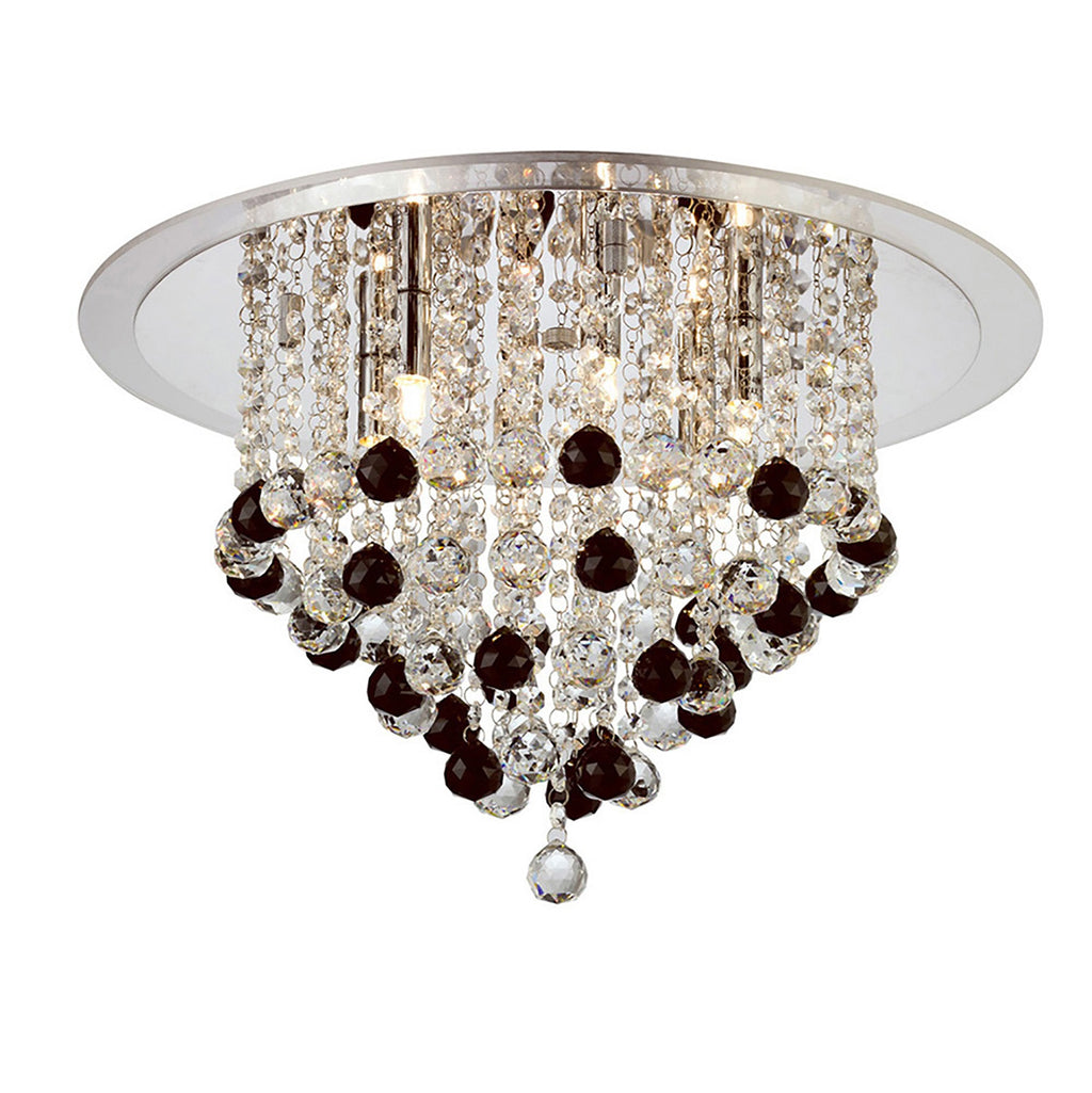 Diyas - Atla Semi Flush Crystal Ceiling Light - Luminosity Designs Ltd