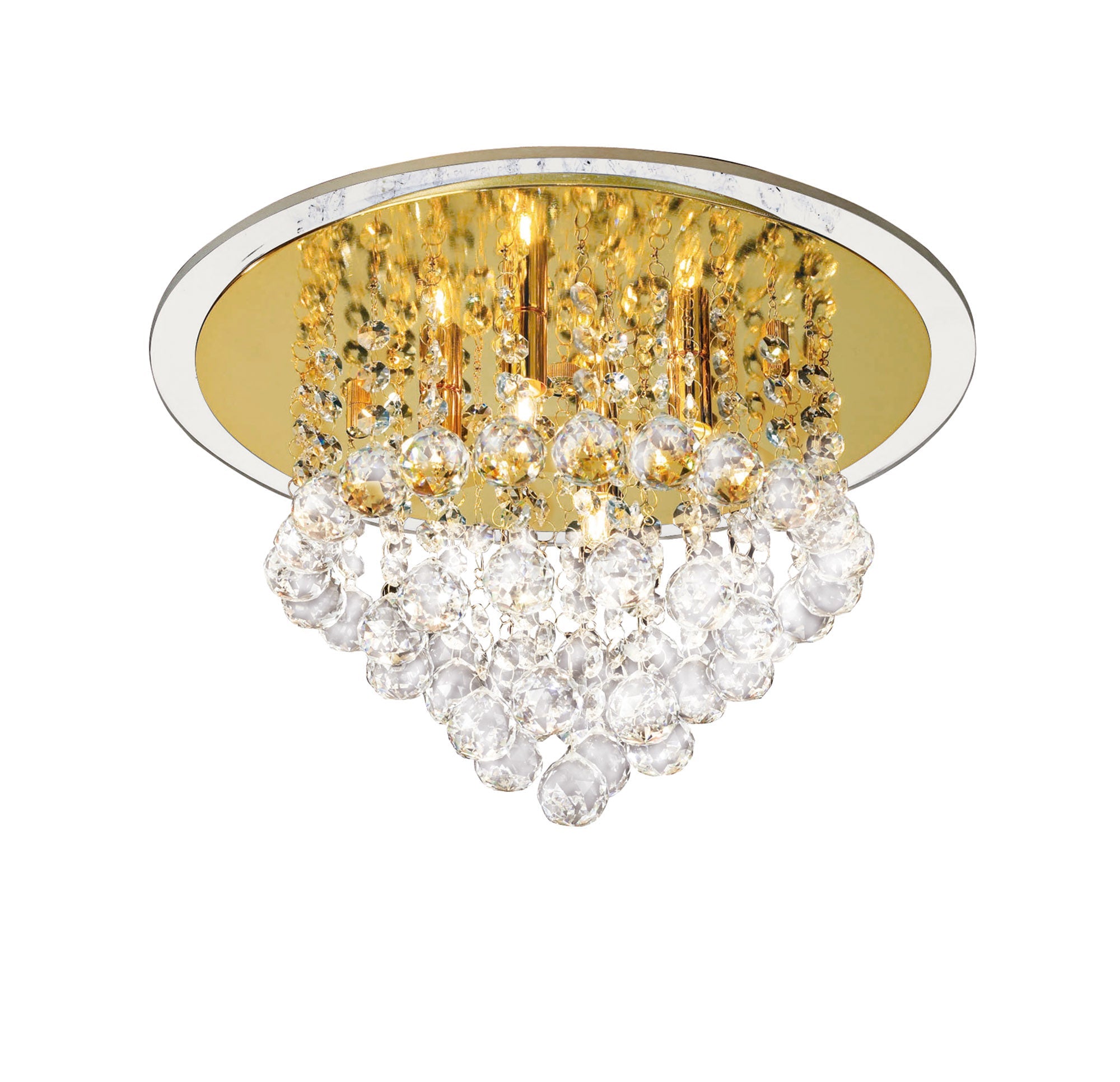 Diyas - Atla Semi Flush Crystal Ceiling Light - Luminosity Designs Ltd