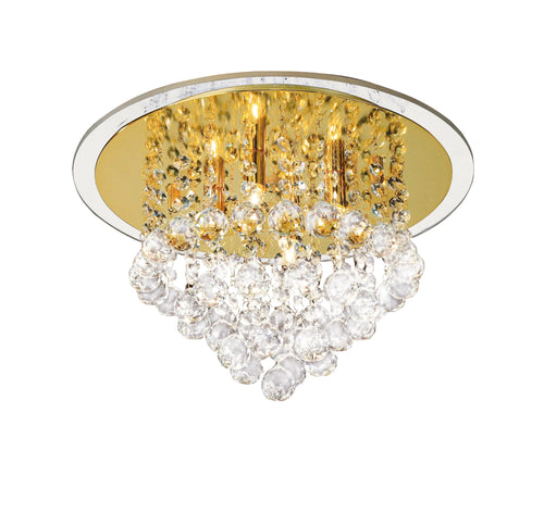 Diyas - Atla Semi Flush Crystal Ceiling Light - Luminosity Designs Ltd