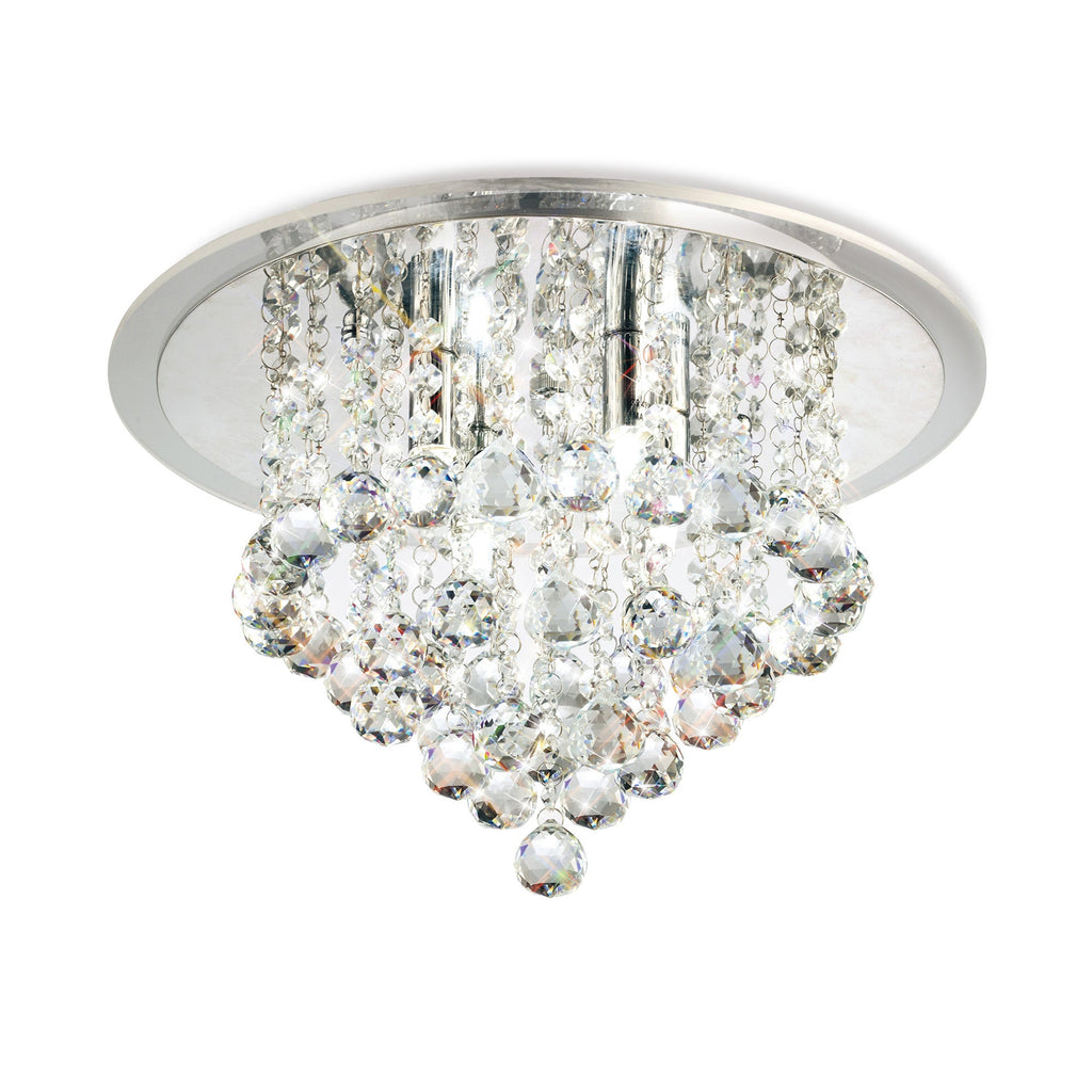 Diyas - Atla Semi Flush Crystal Ceiling Light - Luminosity Designs Ltd