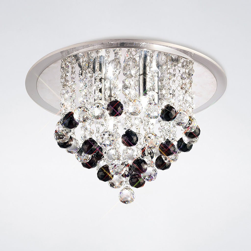 Diyas - Atla Semi Flush Crystal Ceiling Light - Luminosity Designs Ltd