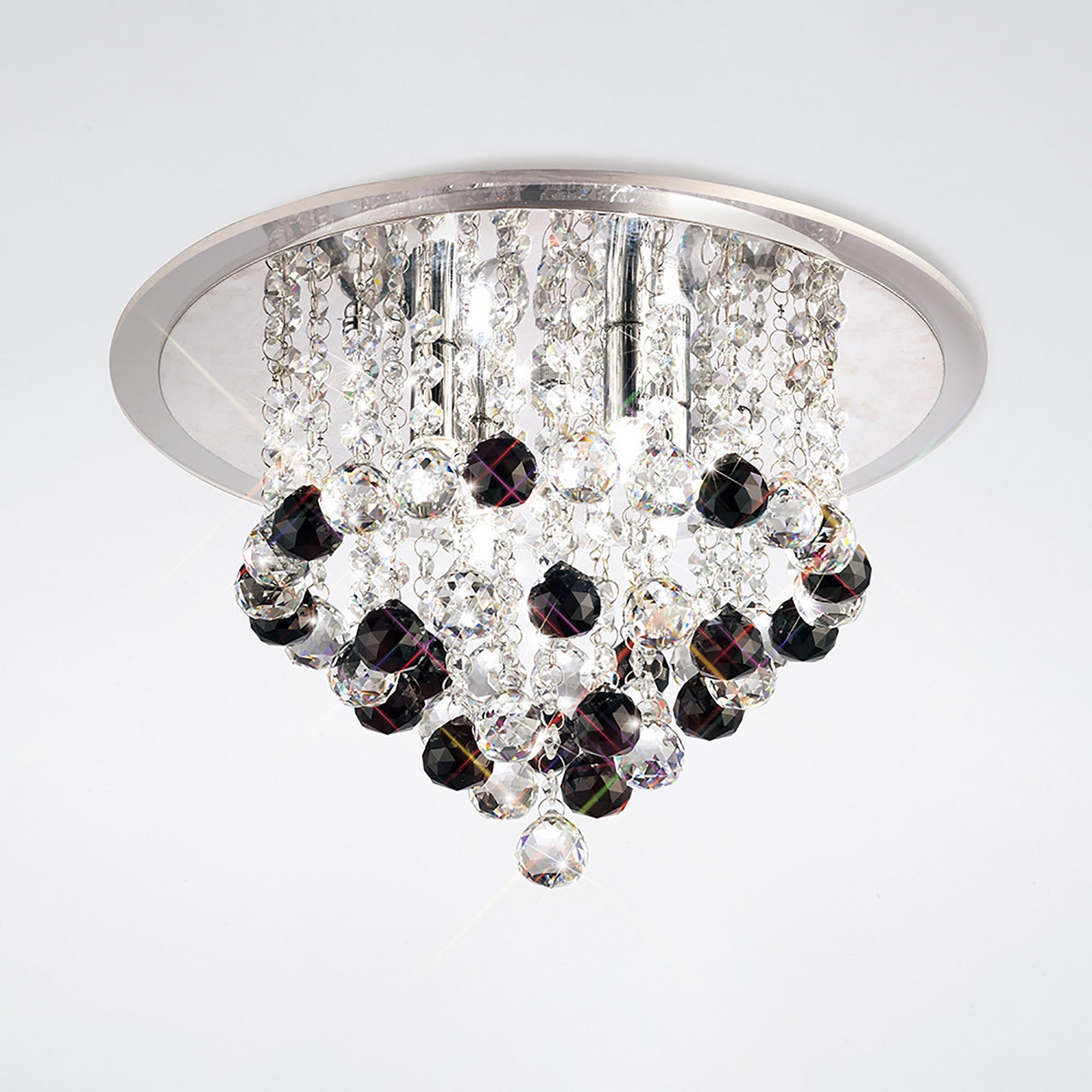 Diyas - Atla Semi Flush Crystal Ceiling Light - Luminosity Designs Ltd