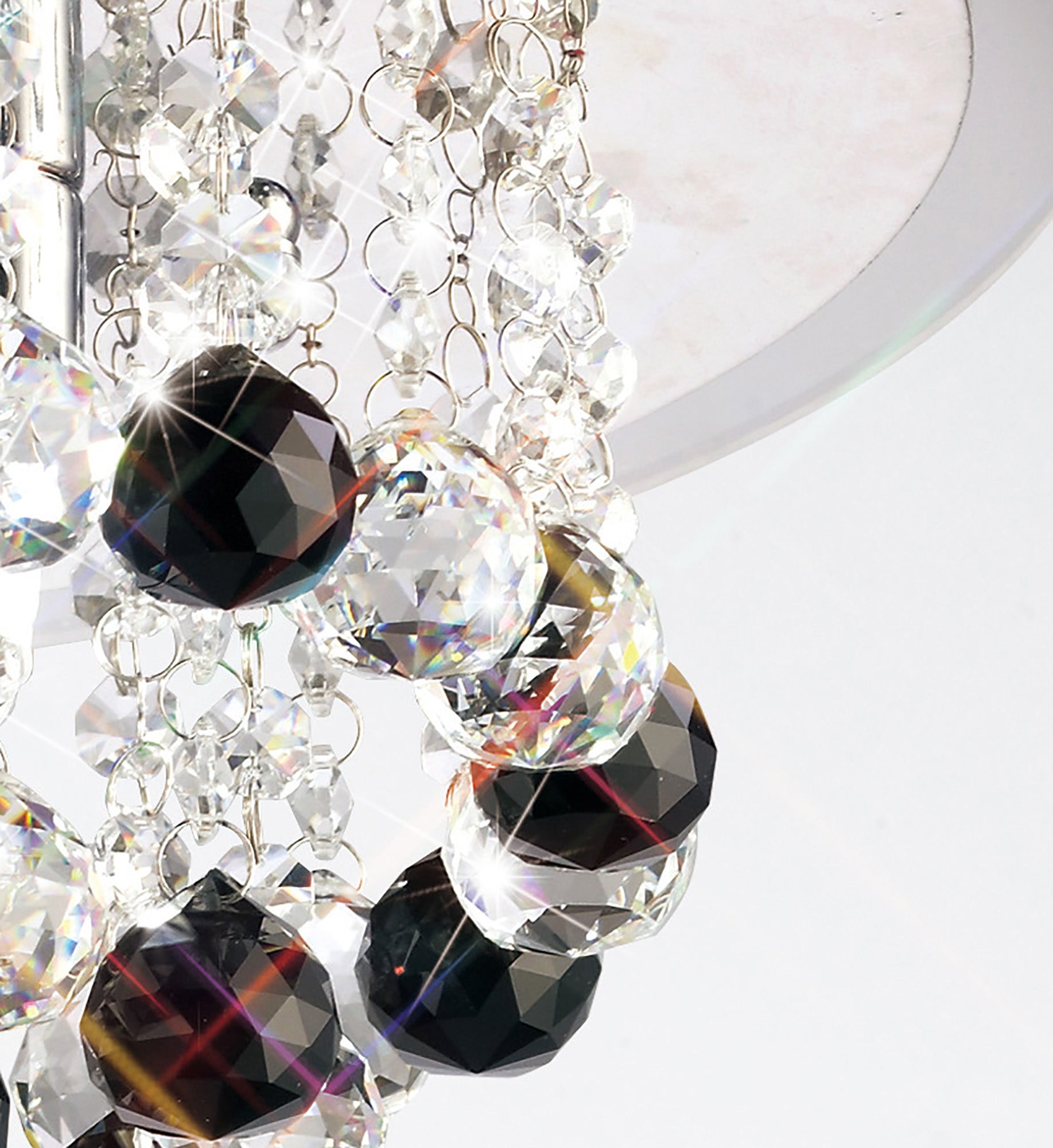 Diyas - Atla Semi Flush Crystal Ceiling Light - Luminosity Designs Ltd