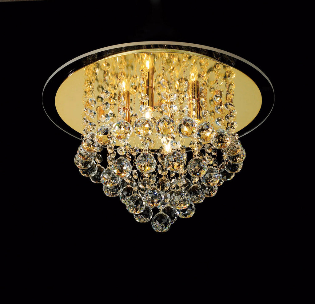 Diyas - Atla Semi Flush Crystal Ceiling Light - Luminosity Designs Ltd