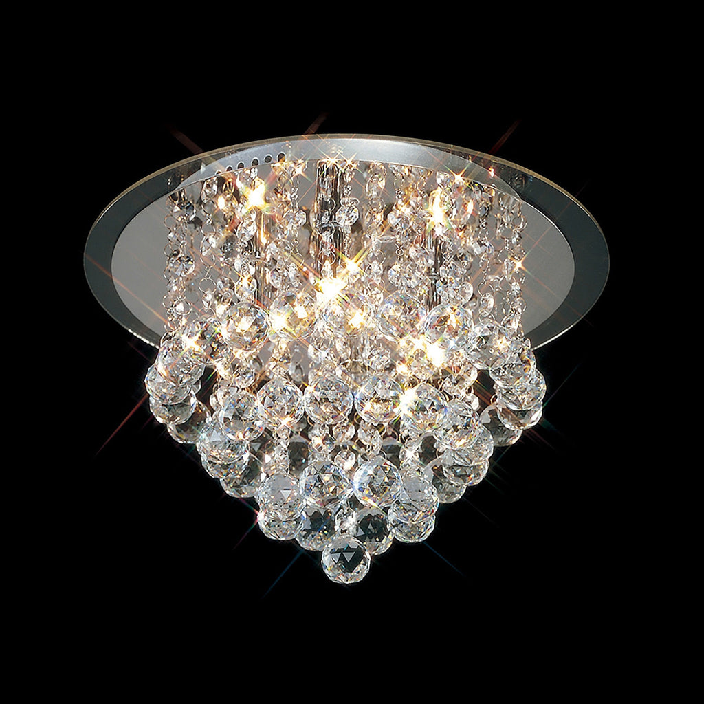 Diyas - Atla Semi Flush Crystal Ceiling Light - Luminosity Designs Ltd