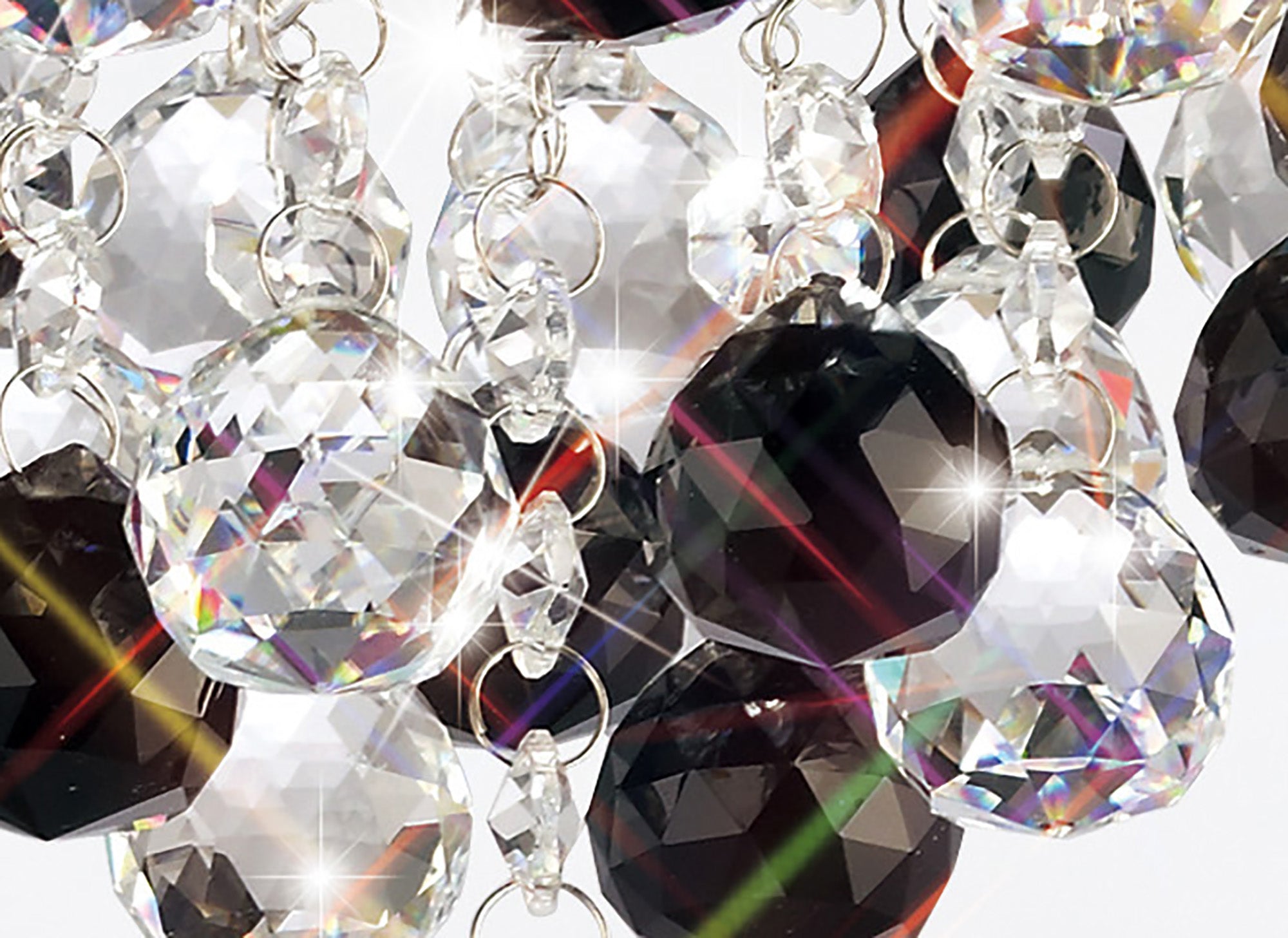 Diyas - Atla Semi Flush Crystal Ceiling Light - Luminosity Designs Ltd