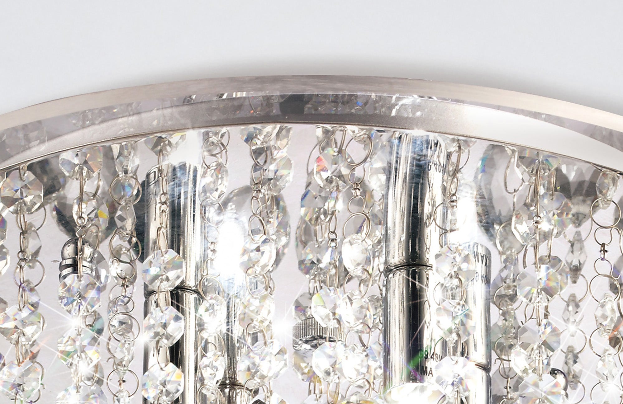 Diyas - Atla Semi Flush Crystal Ceiling Light - Luminosity Designs Ltd