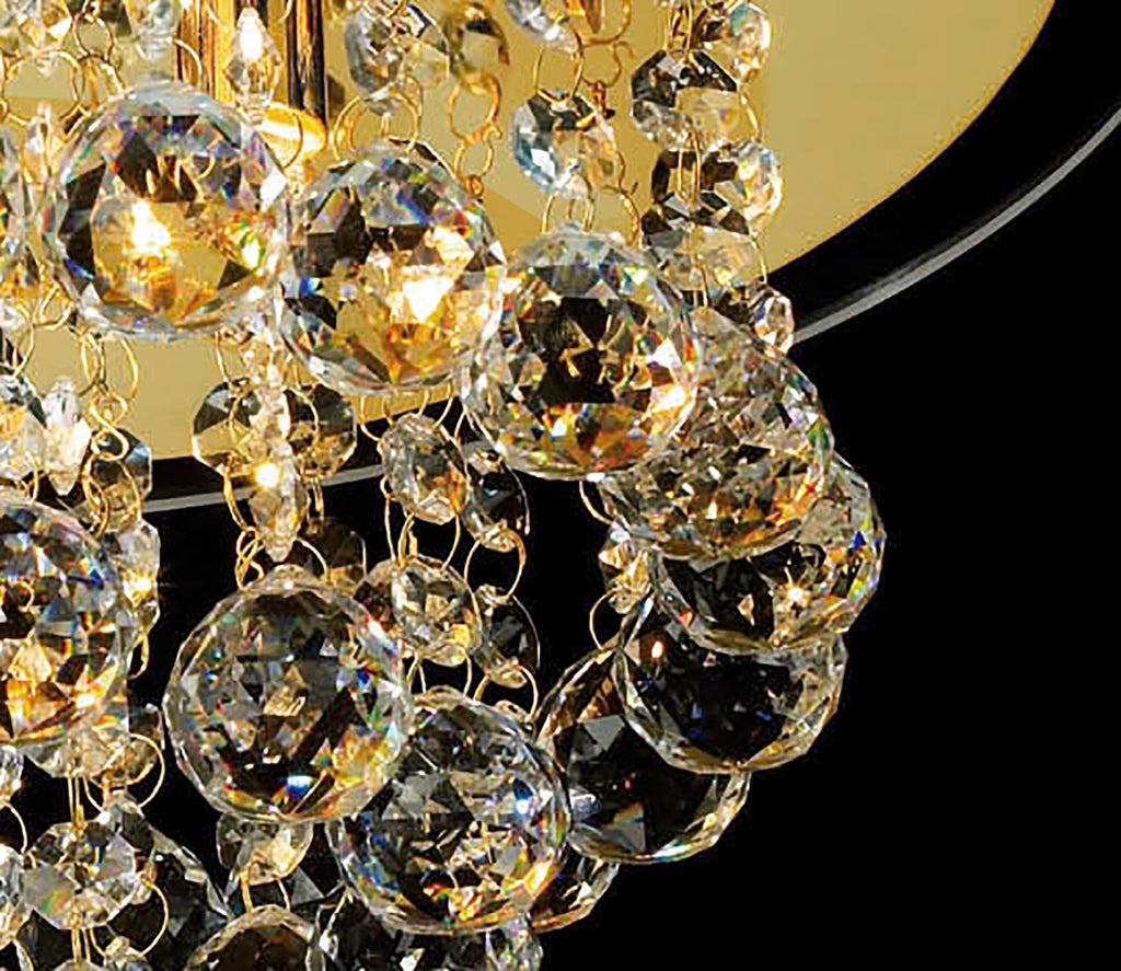 Diyas - Atla Semi Flush Crystal Ceiling Light - Luminosity Designs Ltd