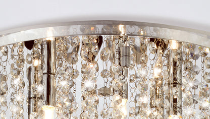 Atla Large Semi Flush Crystal Ceiling Light