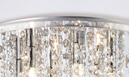 Atla Large Semi Flush Crystal Ceiling Light