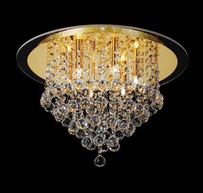 Atla Large Semi Flush Crystal Ceiling Light