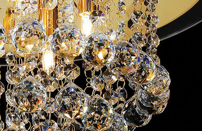 Atla Large Semi Flush Crystal Ceiling Light