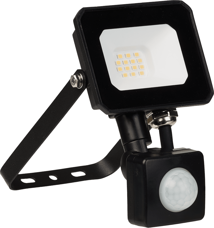 Crompton - Atlas Mini 3 Floodlight with PIR Sensor 10W 4000K, 1000lm - Luminosity Designs Ltd