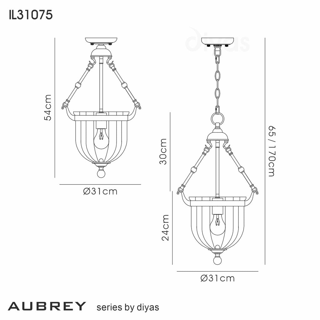 Diyas - Aubrey Small Pendant - Luminosity Designs Ltd