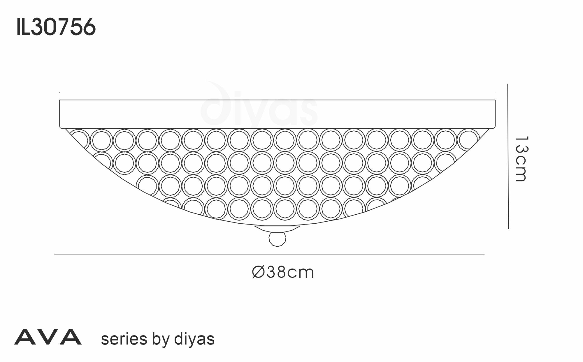Diyas - Ava Ceiling - PRE ORDER ONLY - Luminosity Designs Ltd