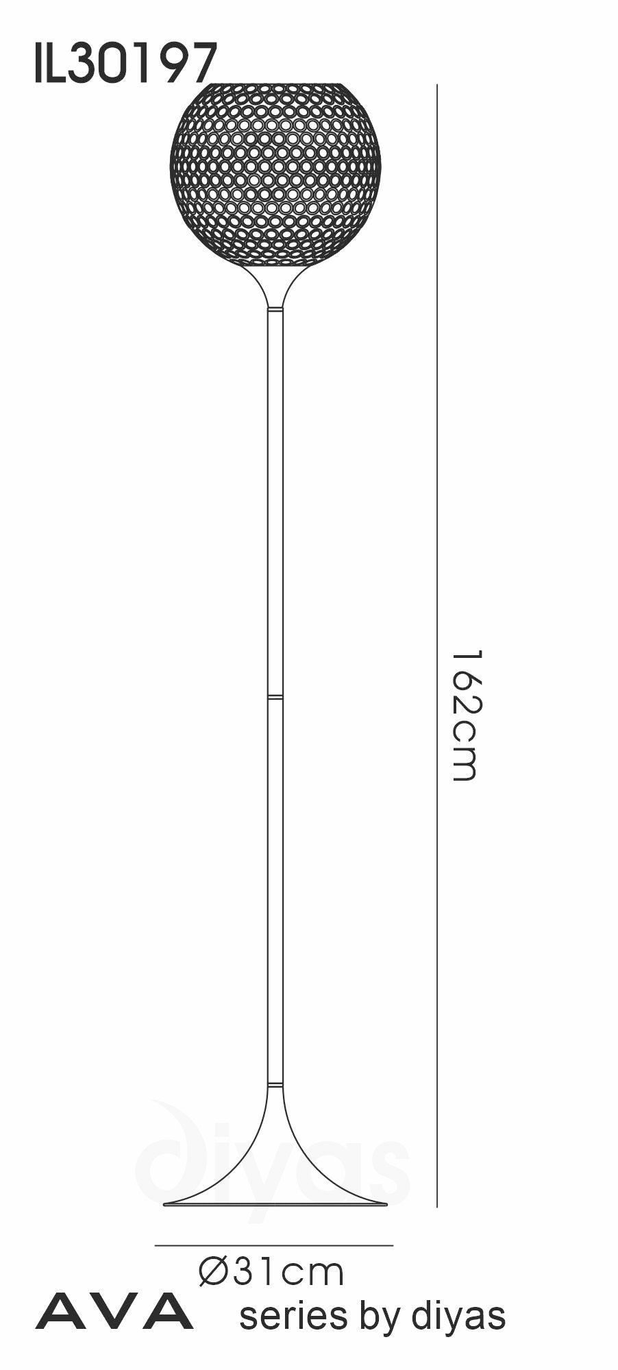 Diyas - Ava Floor Lamp - Luminosity Designs Ltd