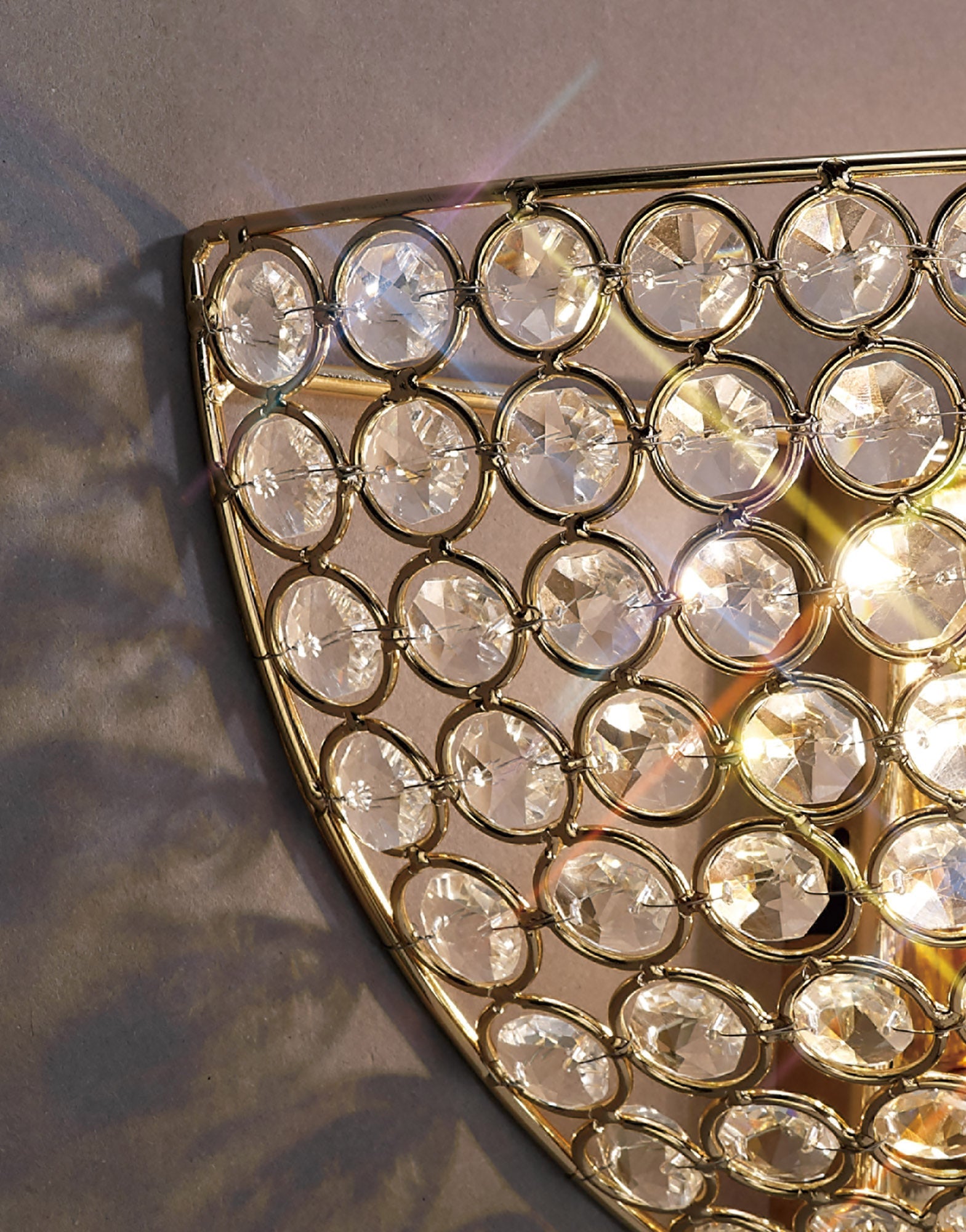 Diyas - Ava Half Moon Wall Light - Luminosity Designs Ltd