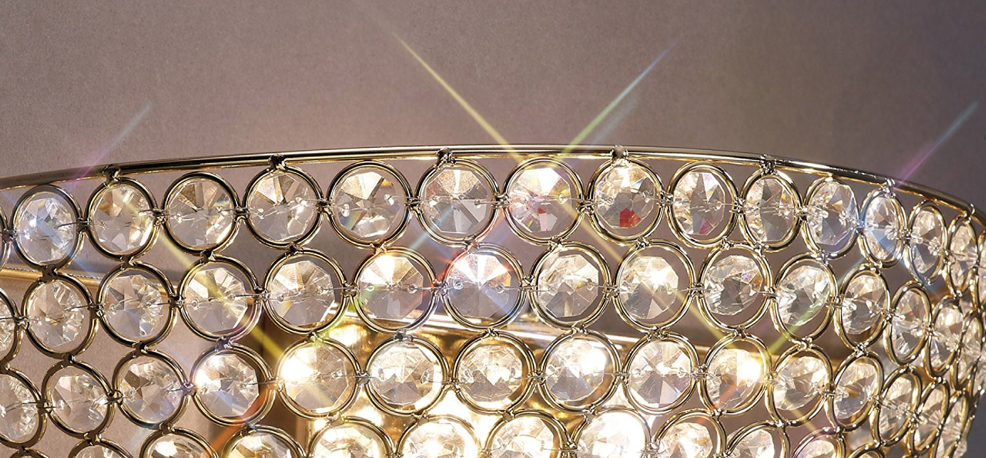 Diyas - Ava Half Moon Wall Light - Luminosity Designs Ltd