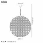 Diyas - Ava Large Ball Pendant - Luminosity Designs Ltd