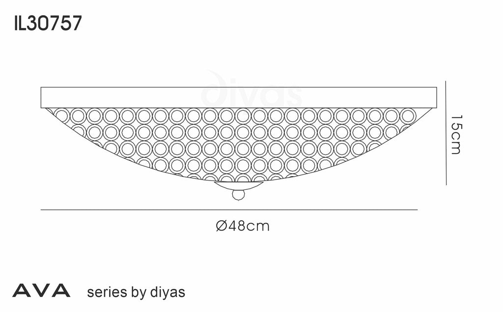 Diyas - Ava Large Ceiling - Luminosity Designs Ltd