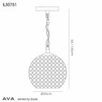 Diyas - Ava Small Pendant Light - Luminosity Designs Ltd