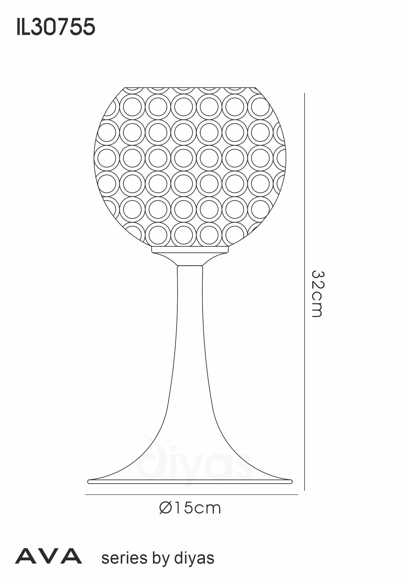 Diyas - Ava Table Lamp - Luminosity Designs Ltd