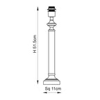 Endon - Avebury Antique Table Lamp with Acrylic Column Stem and Metal Detailing, 1x E27. - Luminosity Designs Ltd