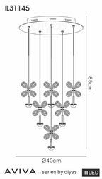 Diyas - Aviva 10 Light Cluster Pendant - Luminosity Designs Ltd