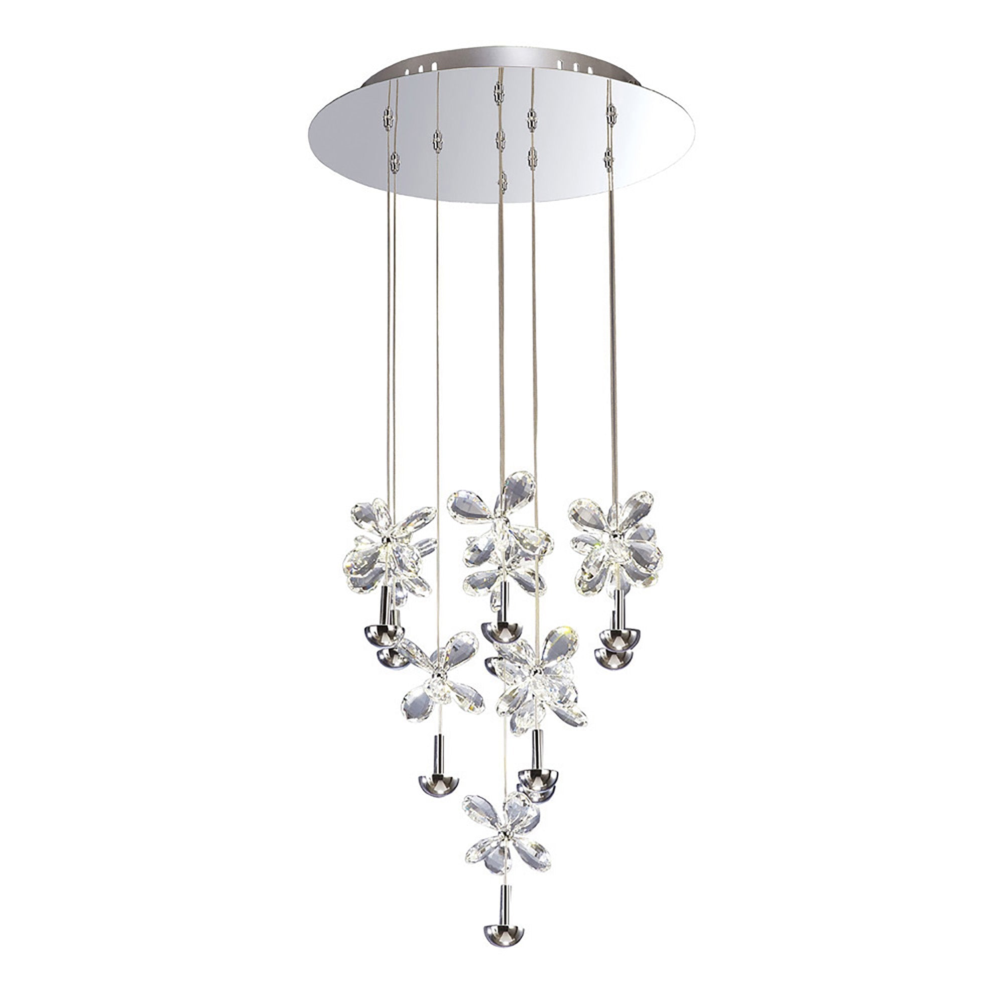 Diyas - Aviva 10 Light Cluster Pendant - Luminosity Designs Ltd