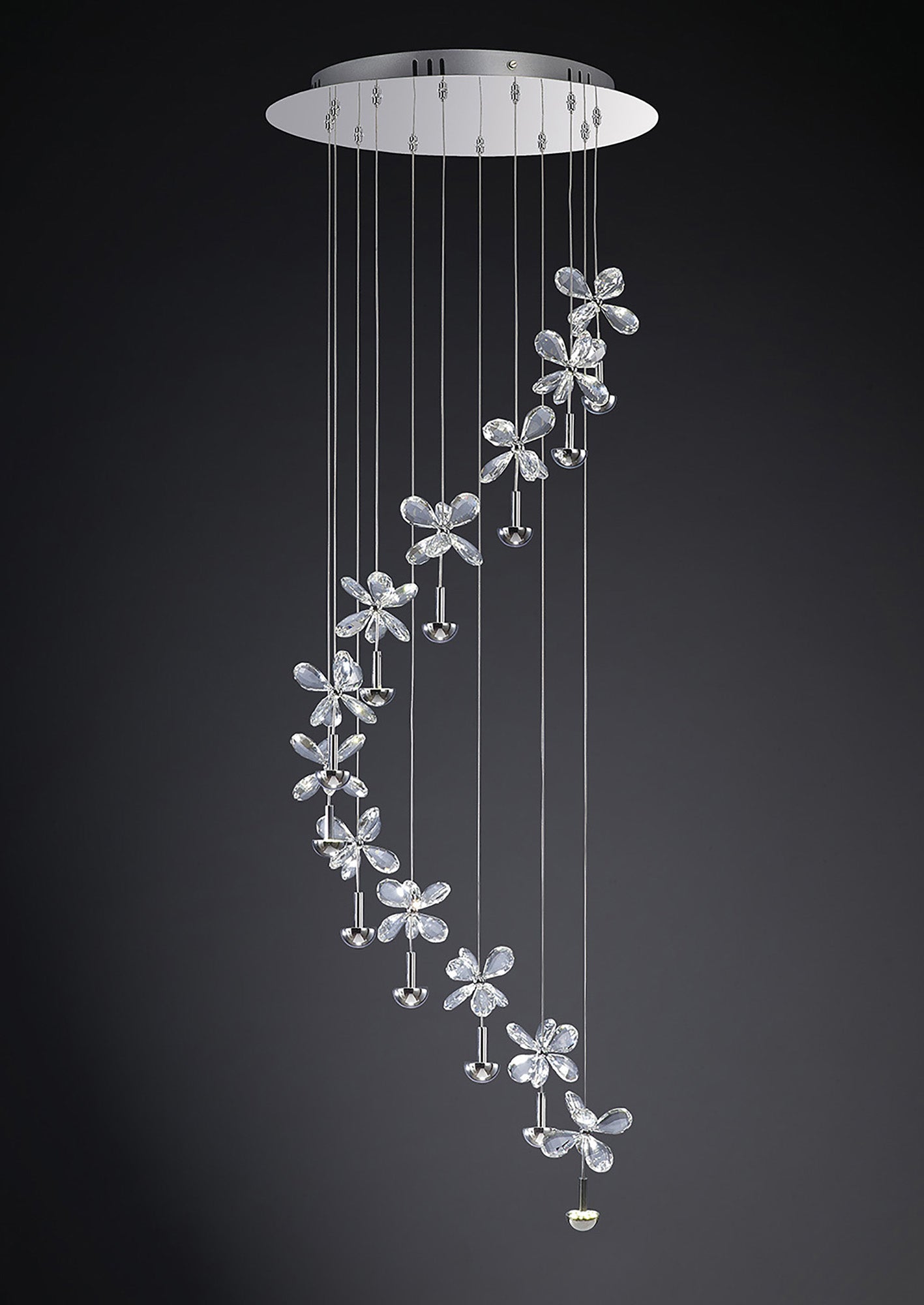 Diyas - Aviva 12 Light Pendant - Luminosity Designs Ltd